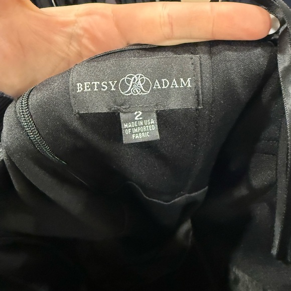 Betsy & Adam Tuxedo Classic Black Dress - Picture 4 of 5